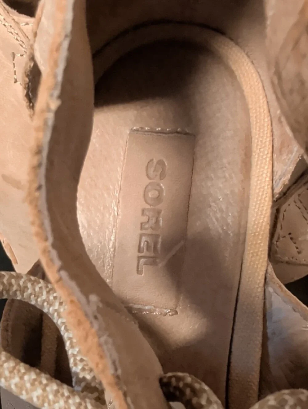 Sorel Joanie Lace-Up Wedge Sandals Size 8 Used Great